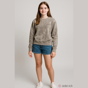 Chipotle Extra sweatshirt tie dye gray white‎ work uniform 100% organic cotton